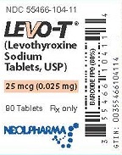 LEVO-T 25 mcg 90s 6-5-18.jpg LEVO T 25 mcg 90s 6 5 18